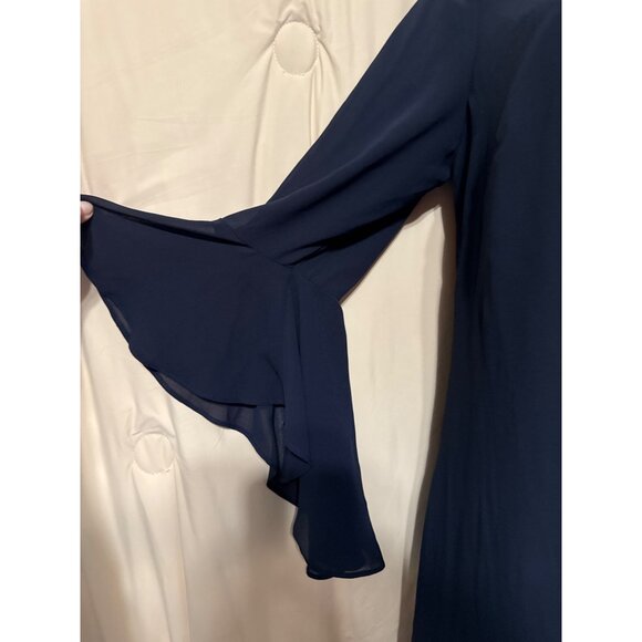 Vince Camuto Navy Dress Amazing Flowy Size 4 Fully Lined - Picture 3 of 4